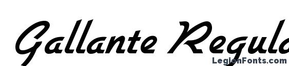 шрифт Gallante Regular, бесплатный шрифт Gallante Regular, предварительный просмотр шрифта Gallante Regular