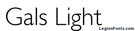 шрифт Gals Light, бесплатный шрифт Gals Light, предварительный просмотр шрифта Gals Light