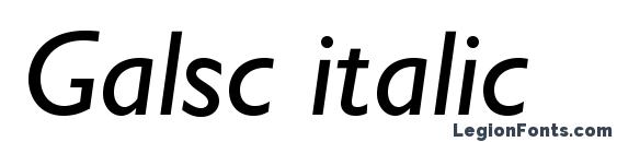 шрифт Galsc italic, бесплатный шрифт Galsc italic, предварительный просмотр шрифта Galsc italic