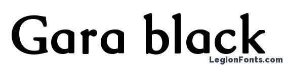Gara black font, free Gara black font, preview Gara black font