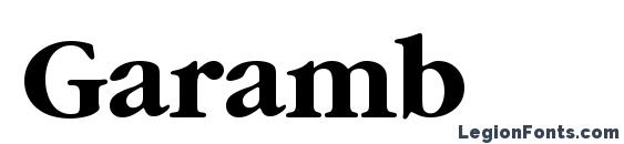 Garamb font, free Garamb font, preview Garamb font
