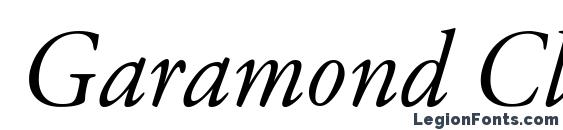 Шрифт Garamond Classico Italic