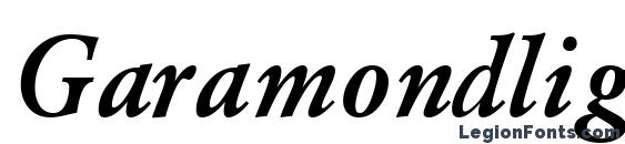 Garamondlightssk bold italic Font