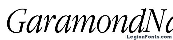 Шрифт GaramondNarrowBTT Italic