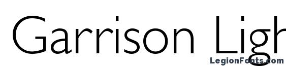 шрифт Garrison Light Sans, бесплатный шрифт Garrison Light Sans, предварительный просмотр шрифта Garrison Light Sans