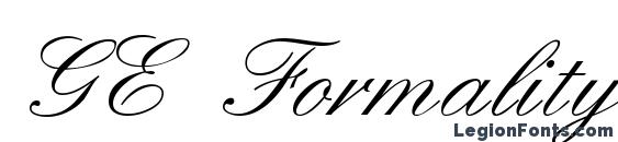 GE Formality Font, Cool Fonts