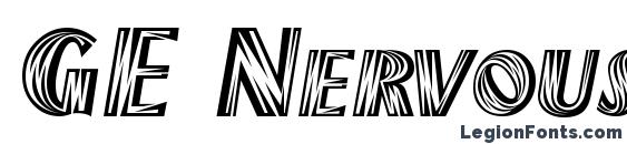 шрифт GE Nervous Twitch, бесплатный шрифт GE Nervous Twitch, предварительный просмотр шрифта GE Nervous Twitch