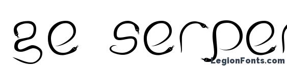 GE Serpentine font, free GE Serpentine font, preview GE Serpentine font