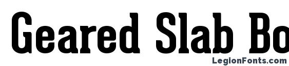 шрифт Geared Slab Bold, бесплатный шрифт Geared Slab Bold, предварительный просмотр шрифта Geared Slab Bold