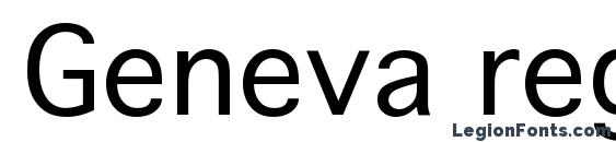 Geneva regular Font