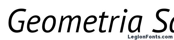 Шрифт Geometria Sans Italic