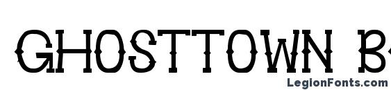 Ghosttown BC font, free Ghosttown BC font, preview Ghosttown BC font