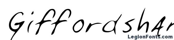шрифт Giffordshand, бесплатный шрифт Giffordshand, предварительный просмотр шрифта Giffordshand