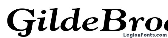 шрифт GildeBroad Bold Italic, бесплатный шрифт GildeBroad Bold Italic, предварительный просмотр шрифта GildeBroad Bold Italic