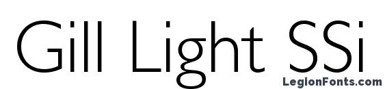 Шрифт Gill Light SSi Light