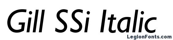 Gill SSi Italic font, free Gill SSi Italic font, preview Gill SSi Italic font