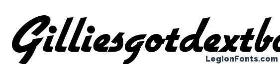 шрифт Gilliesgotdextbol, бесплатный шрифт Gilliesgotdextbol, предварительный просмотр шрифта Gilliesgotdextbol