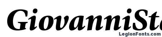 GiovanniStd BlackItalic Font
