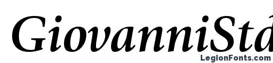 GiovanniStd BoldItalic font, free GiovanniStd BoldItalic font, preview GiovanniStd BoldItalic font