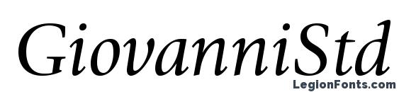 GiovanniStd BookItalic font, free GiovanniStd BookItalic font, preview GiovanniStd BookItalic font