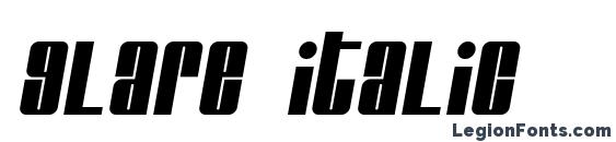 Glare italic font, free Glare italic font, preview Glare italic font