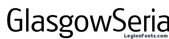 Шрифт GlasgowSerial Light Regular