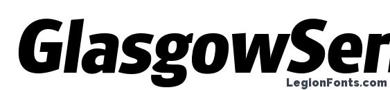GlasgowSerial Xbold Italic Font