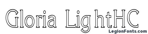 шрифт Gloria LightHC, бесплатный шрифт Gloria LightHC, предварительный просмотр шрифта Gloria LightHC