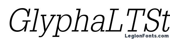 GlyphaLTStd LightOblique Font