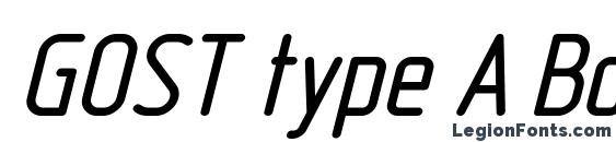 GOST type A Bold Italic Font