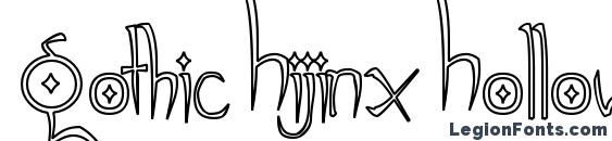Gothic Hijinx Hollow font, free Gothic Hijinx Hollow font, preview Gothic Hijinx Hollow font