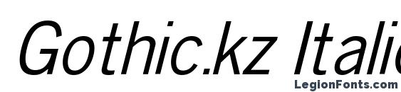 шрифт Gothic.kz Italic, бесплатный шрифт Gothic.kz Italic, предварительный просмотр шрифта Gothic.kz Italic
