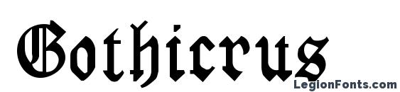 шрифт Gothicrus, бесплатный шрифт Gothicrus, предварительный просмотр шрифта Gothicrus