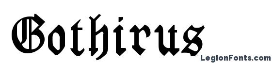 Gothirus font, free Gothirus font, preview Gothirus font