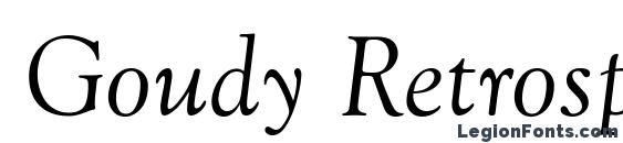 Шрифт Goudy Retrospective SSi Italic, Каллиграфические шрифты