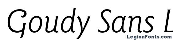 шрифт Goudy Sans Light Italic BT, бесплатный шрифт Goudy Sans Light Italic BT, предварительный просмотр шрифта Goudy Sans Light Italic BT
