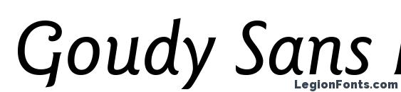 Шрифт Goudy Sans Medium Italic BT