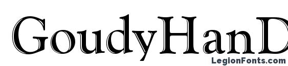 шрифт GoudyHanD, бесплатный шрифт GoudyHanD, предварительный просмотр шрифта GoudyHanD