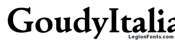 GoudyItalian Bold Font