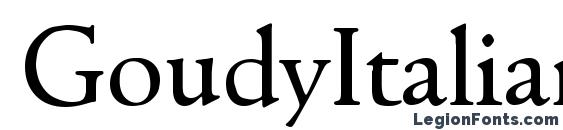 шрифт GoudyItalian Regular, бесплатный шрифт GoudyItalian Regular, предварительный просмотр шрифта GoudyItalian Regular