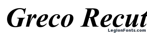 Greco Recut SSi Bold Italic Font