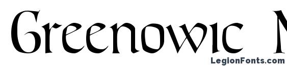 Greenowic Narrow font, free Greenowic Narrow font, preview Greenowic Narrow font