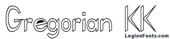 шрифт Gregorian KK, бесплатный шрифт Gregorian KK, предварительный просмотр шрифта Gregorian KK