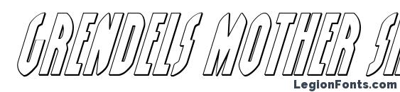 Grendels Mother Shadow Italic Font