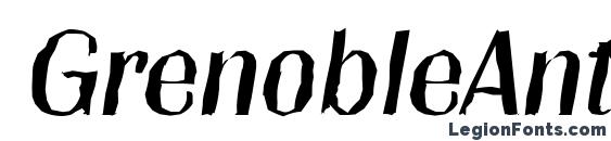 шрифт GrenobleAntique Italic, бесплатный шрифт GrenobleAntique Italic, предварительный просмотр шрифта GrenobleAntique Italic