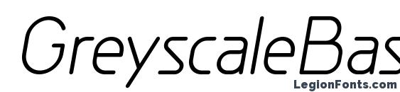 шрифт GreyscaleBasic Italic, бесплатный шрифт GreyscaleBasic Italic, предварительный просмотр шрифта GreyscaleBasic Italic