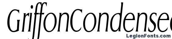 GriffonCondensedLight Italic font, free GriffonCondensedLight Italic font, preview GriffonCondensedLight Italic font