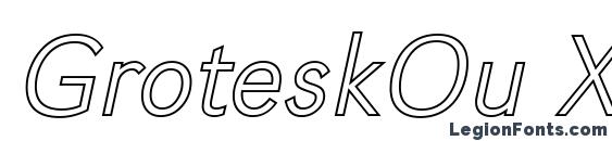 шрифт GroteskOu Xlight Italic, бесплатный шрифт GroteskOu Xlight Italic, предварительный просмотр шрифта GroteskOu Xlight Italic