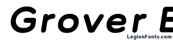 Шрифт Grover Bold Italic