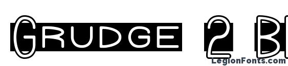 шрифт Grudge 2 BRK, бесплатный шрифт Grudge 2 BRK, предварительный просмотр шрифта Grudge 2 BRK